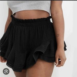 Aerie rockin ruffle skort black